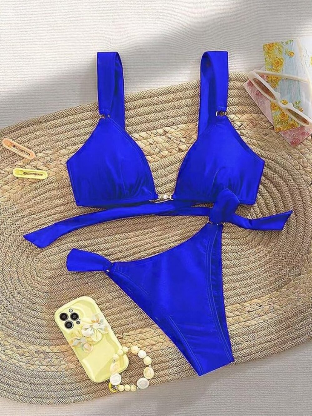 💙 QJQ Women's 2-Piece Brazilian Triangle Bikini Set | Size Medium | NWT